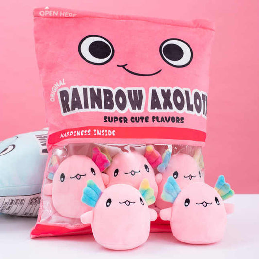 Stuffed Bag of Axolotls - Pink - PREORDER 7/2-7/5