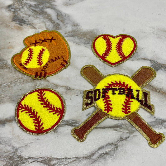 Chenille Patches - Softball