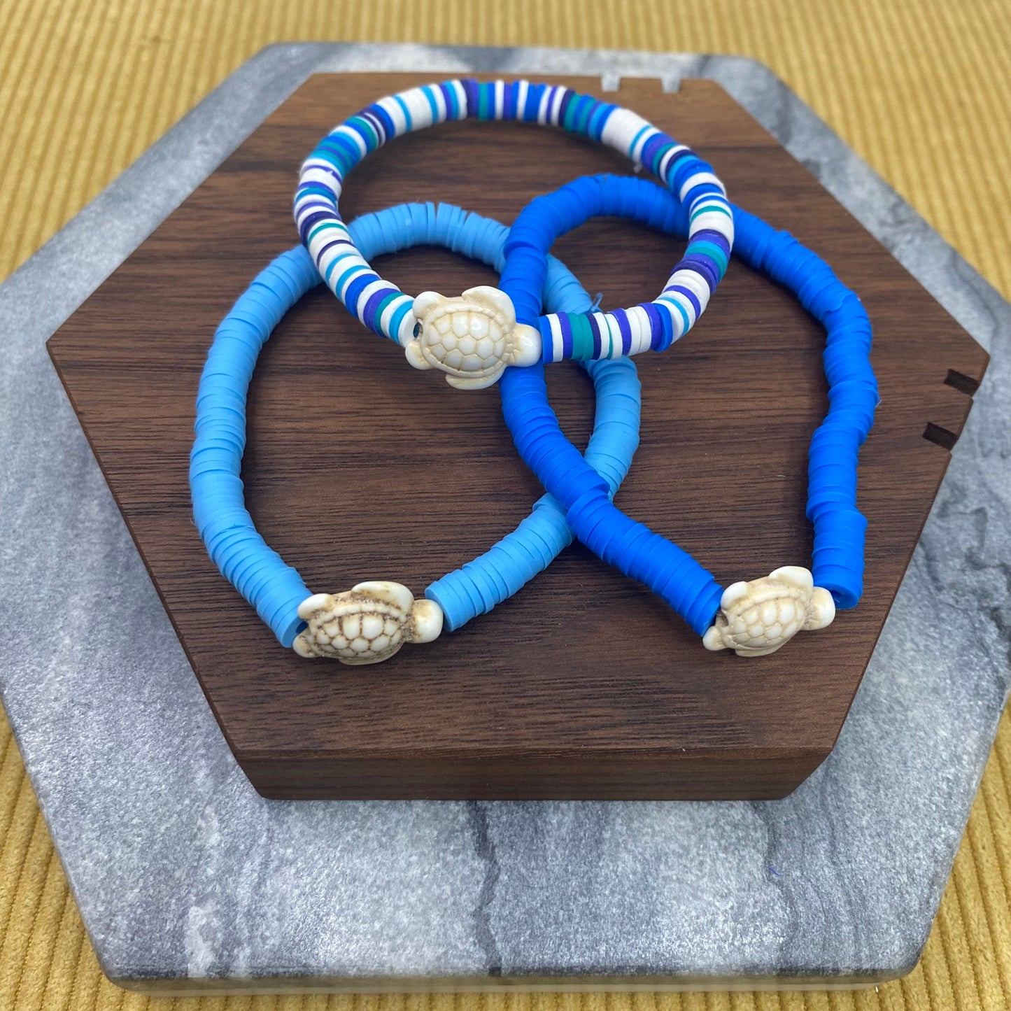 Bracelet - Clay + Stone - Turtle