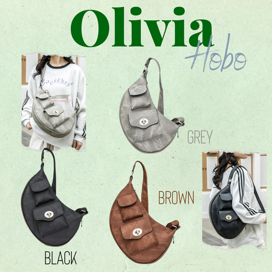 Olivia Hobo Bag - Denim Suede - PREORDER 5/12-5/14