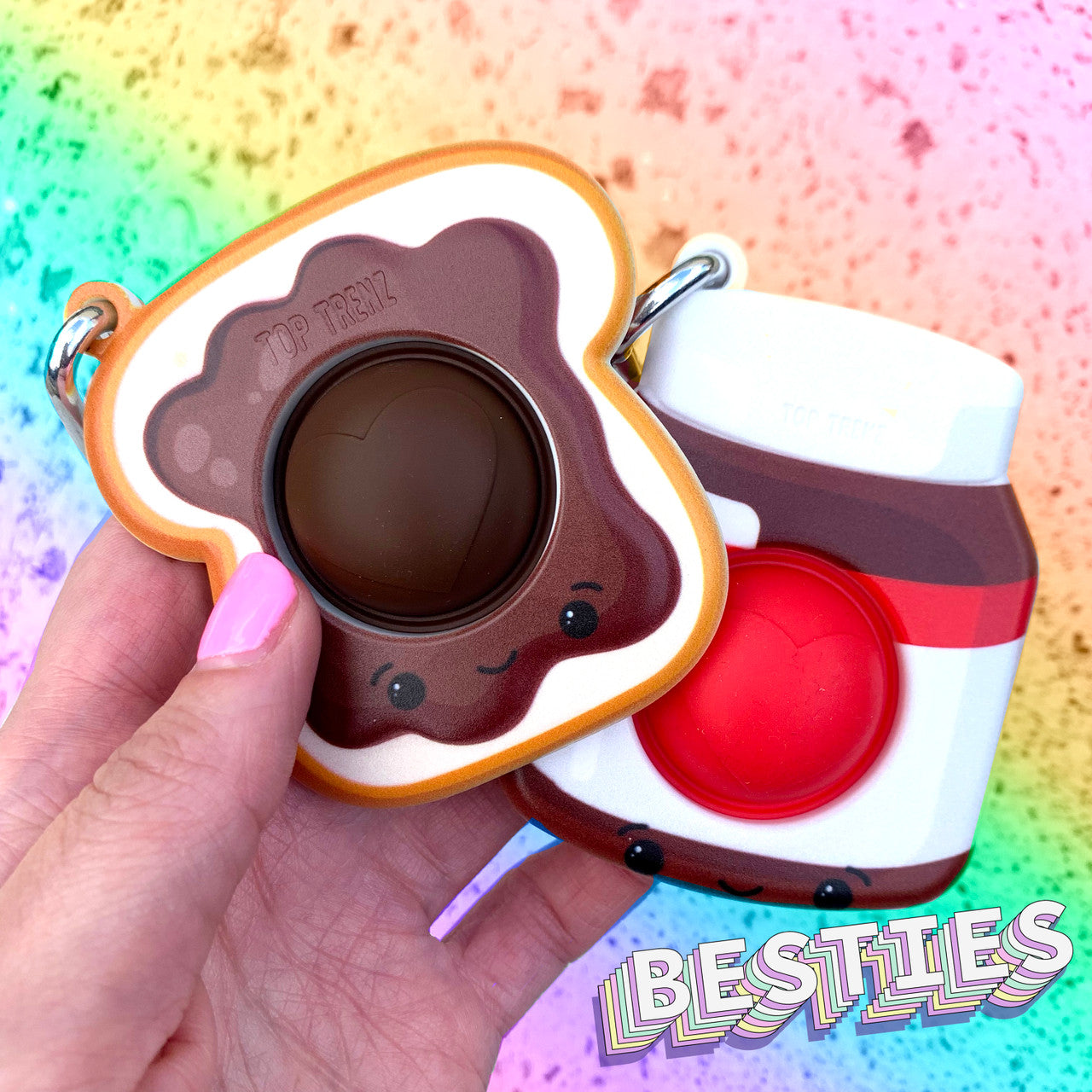 OMG Mega Pop Best Friend Keychains - Hazelnut Spread & Toast